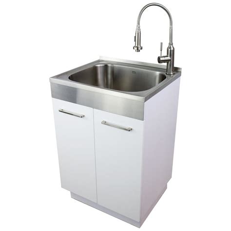 stainless steel sink for a 24 cabinet|24 stainless steel utility sink.